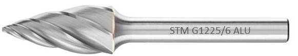 Борфреза твердосплавная снарядная форма G (SPG) ALU - карусель товара