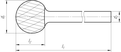 Борфреза твердосплавная сферическая форма D (KUD) - карусель товара