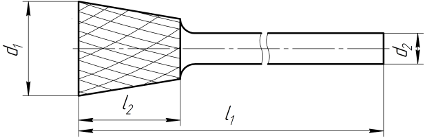 Борфреза твердосплавная трапециевидная форма N (WKN) (обратный конус) - карусель товара