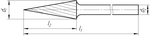 Борфреза твердосплавная остроконическая форма М (SKM) - карусель товара