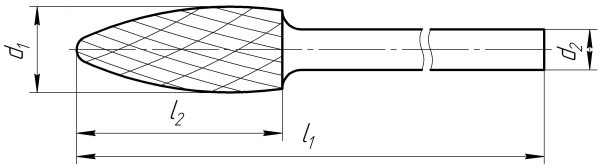 Борфреза твердосплавная грибовидная форма F (RBF) - карусель товара