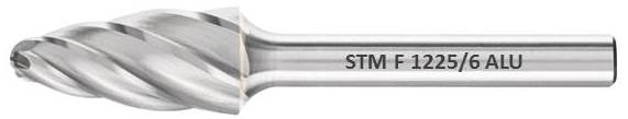 Борфреза твердосплавная грибовидная форма F (RBF) ALU - карусель товара